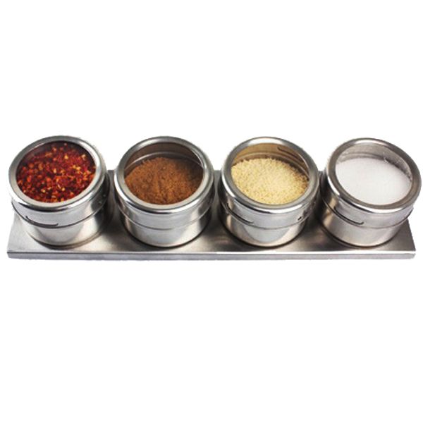 4pcs stainless steel magnetic cruet condiment spice jars salt and pepper shaker seasoning sprays cooking tools
4pcs stainless steel magnetic cruet condiment spice jars salt and pepper shaker seasoning sprays cooking tools