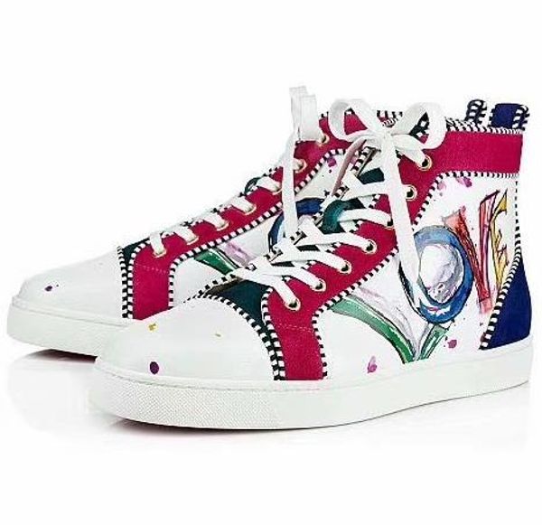 New Multicolor finish Hi Top Studded Spikes Casual Flats Red Bottom Luxury Shoes New For Men and Women Party Designer Sneakers Lovers shoes
New Multicolor finish Hi Top Studded Spikes Casual Flats Red Bottom Luxury Shoes New For Men and Women Party Designer Sneakers Lovers shoes