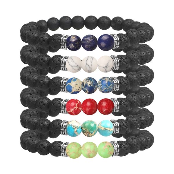 natural black lava stone turquoise bracelet volcano stone aromatherapy essential oil diffuser bracelet for women men jewelry, Golden;silver
natural black lava stone turquoise bracelet volcano stone aromatherapy essential oil diffuser bracelet for women men jewelry, Golden;silver