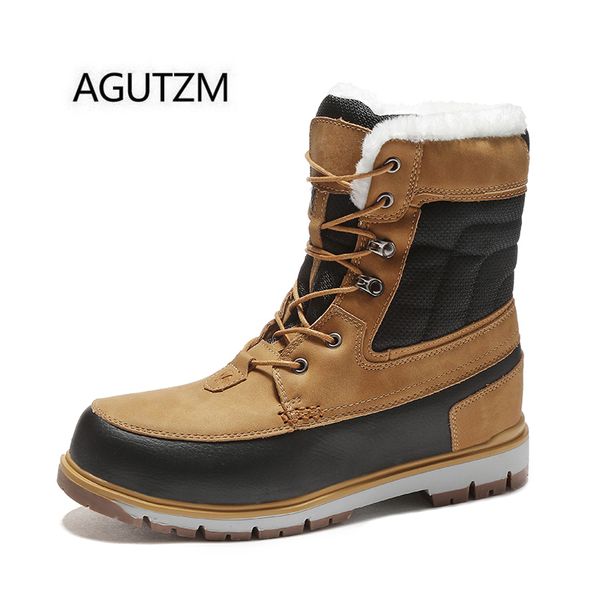 agutzm 6666 new fashion high keep warm waterproof microfiber leather non-slip tpr men's snow boots plus size : 40-46, Black
agutzm 6666 new fashion high keep warm waterproof microfiber leather non-slip tpr men's snow boots plus size : 40-46, Black