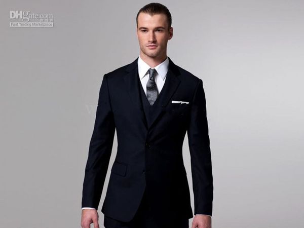 new custom design navy blue groom tuxedos notch lapel man suits (jacket+pants+tie+vest) 133, Black;gray
new custom design navy blue groom tuxedos notch lapel man suits (jacket+pants+tie+vest) 133, Black;gray