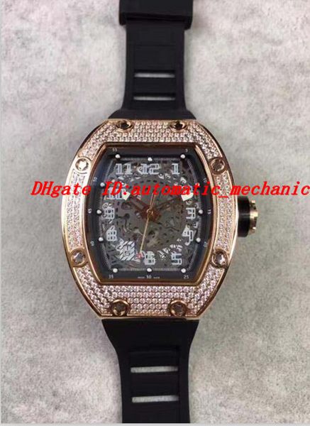 luxury 2018 new wristwatches diamond bezel rubber strap automatic men's watch fashion brand watches, Slivery;brown
luxury 2018 new wristwatches diamond bezel rubber strap automatic men's watch fashion brand watches, Slivery;brown