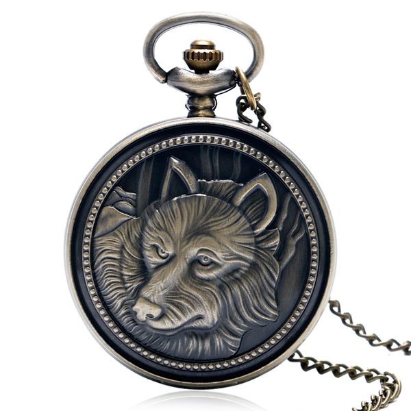 Бронзовый Full Wolf Head Dog Design кварцевые карманные часы Мужчины Женщины ожерелье ретро
Бронзовый Full Wolf Head Dog Design кварцевые карманные часы Мужчины Женщины ожерелье ретро