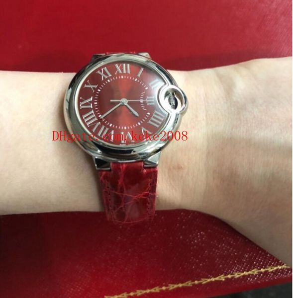 luxury wrist watch ballon bleu 33mm wsbb0022 red dial leather strap bands asia 2813 mechanical automatic ladies women's watches, Slivery;brown
luxury wrist watch ballon bleu 33mm wsbb0022 red dial leather strap bands asia 2813 mechanical automatic ladies women's watches, Slivery;brown