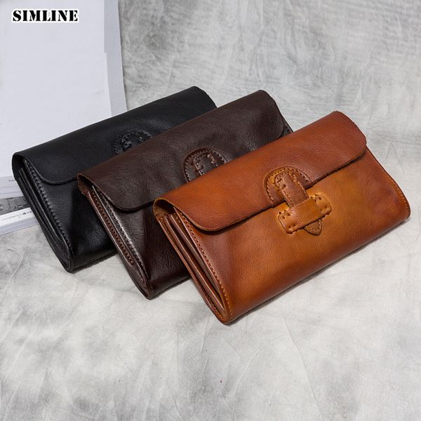 simline genuine leather wallet women men cowhide vintage casual handmade long clutch bag wallets purse clutches for male female, Red;black
simline genuine leather wallet women men cowhide vintage casual handmade long clutch bag wallets purse clutches for male female, Red;black