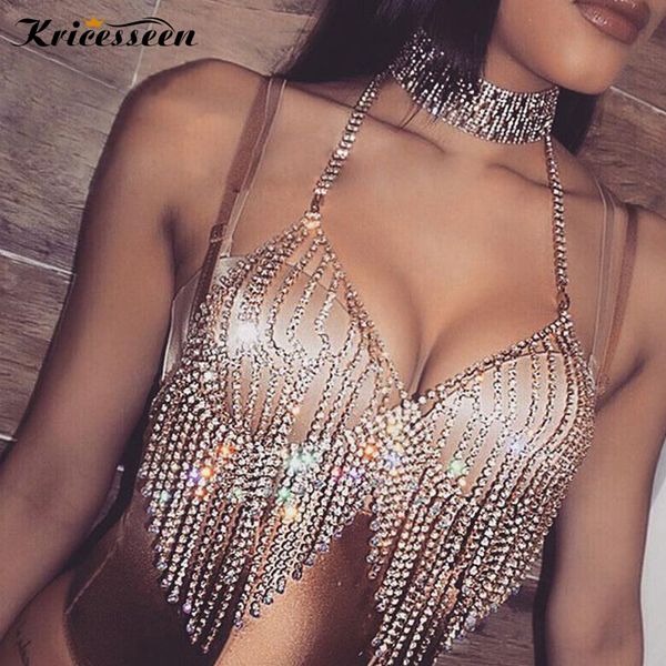 kricesseen womens crystal tessal bralette bling bling haler neck rhinestone metal diamond-studded bra club dance bra, Red;black
kricesseen womens crystal tessal bralette bling bling haler neck rhinestone metal diamond-studded bra club dance bra, Red;black