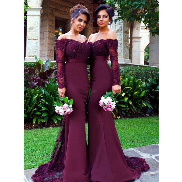 purple off shoulder mermaid bridesmaid dresses sweetheart long sleeve appliques lace beads court train prom dresses evening gowns, White;pink
purple off shoulder mermaid bridesmaid dresses sweetheart long sleeve appliques lace beads court train prom dresses evening gowns, White;pink