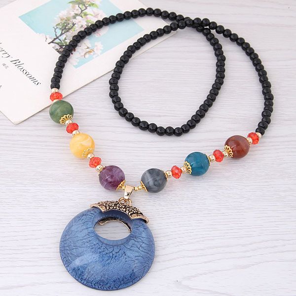bohemian big round pendant with colorful beads long chain sweater necklaces for women gir lstrand necklaces jewelry party gifts, Silver
bohemian big round pendant with colorful beads long chain sweater necklaces for women gir lstrand necklaces jewelry party gifts, Silver