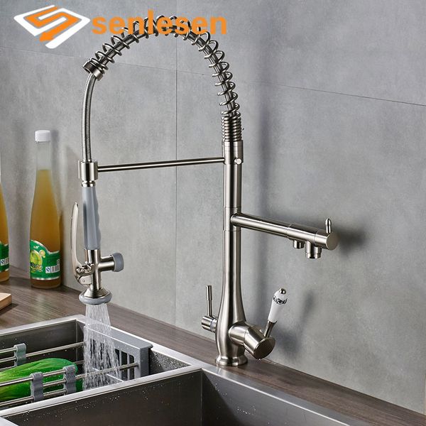 senlesen kitchen faucet pull down brass sprayer vanity sink adn cold water mixer tap dual handles para kitchen brass faucets
senlesen kitchen faucet pull down brass sprayer vanity sink adn cold water mixer tap dual handles para kitchen brass faucets