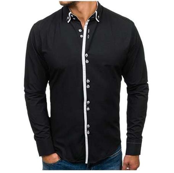 men shirt brand male long sleeve shirts casual solid multi-button hit color slim fit dress shirts mens hawaiian xxxl, White;black
men shirt brand male long sleeve shirts casual solid multi-button hit color slim fit dress shirts mens hawaiian xxxl, White;black