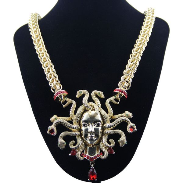 retro nine snake head necklace female clavicle gold chain exaggeration big size charm necklace for women, Silver
retro nine snake head necklace female clavicle gold chain exaggeration big size charm necklace for women, Silver