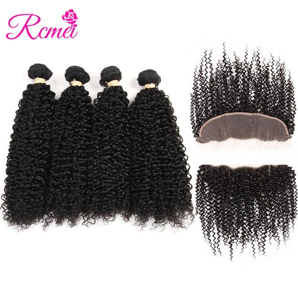 rcmei brazilian kinky curly human hair bundles with frontal 4 bundles with baby hair 13*4 lace frontal good quality hair no shedding, Black;brown
rcmei brazilian kinky curly human hair bundles with frontal 4 bundles with baby hair 13*4 lace frontal good quality hair no shedding, Black;brown