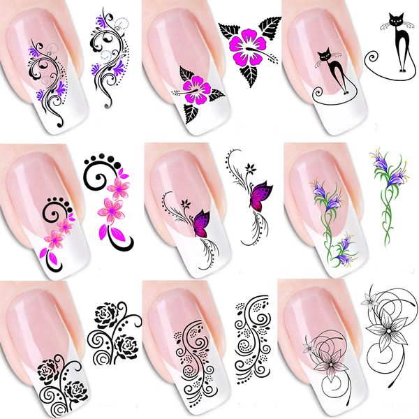 50pcs summer beautiful flowers nail art stickers water transfer decals nail art beauty wraps tools for polish trxf1422-1469, Black
50pcs summer beautiful flowers nail art stickers water transfer decals nail art beauty wraps tools for polish trxf1422-1469, Black