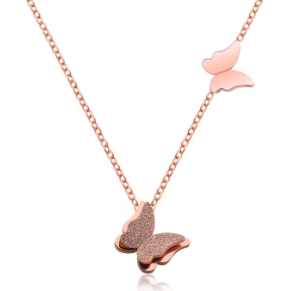 creative stainless steel butterfly pendant necklace link chain scrub necklace for women party jewelry female jewelry accessories, Silver
creative stainless steel butterfly pendant necklace link chain scrub necklace for women party jewelry female jewelry accessories, Silver