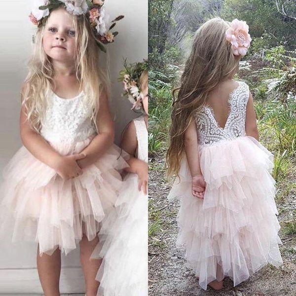 romantic 2018 boho country flower girl dresses for weddings crew ivory lace blush pink tulle tiered girls formal gown en2204, White;blue
romantic 2018 boho country flower girl dresses for weddings crew ivory lace blush pink tulle tiered girls formal gown en2204, White;blue