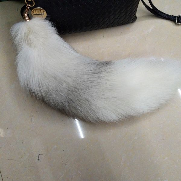 40cm/16"-real genuine cross fox fur tail keychians plush pom poms cosplay toy keyrings car keychain bag charm tassels, Silver
40cm/16"-real genuine cross fox fur tail keychians plush pom poms cosplay toy keyrings car keychain bag charm tassels, Silver