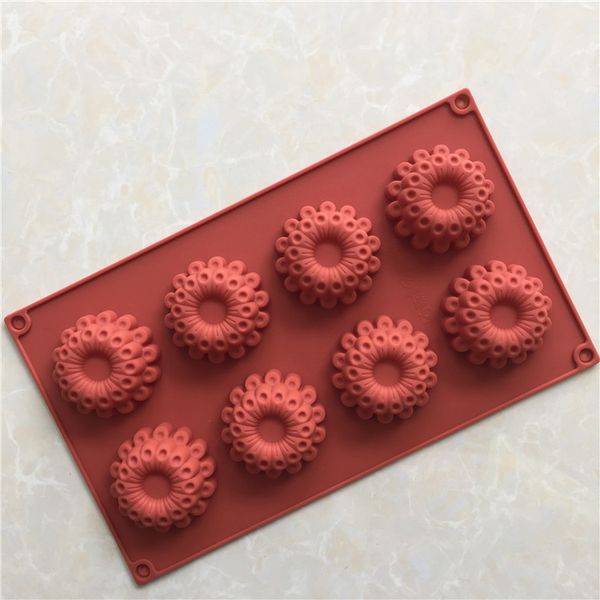 silicone bakeware 8 holes flower shaped cake mold mold silicone chocolate peacock tail fan
silicone bakeware 8 holes flower shaped cake mold mold silicone chocolate peacock tail fan