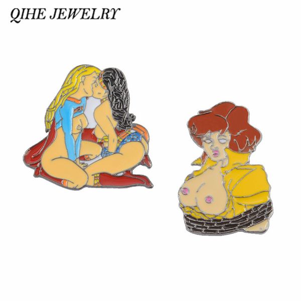 qihe jewelry wonder women and supergirl kissing pins april o'neal pin women gay couples brooches badges superhero jewelry, Gray
qihe jewelry wonder women and supergirl kissing pins april o'neal pin women gay couples brooches badges superhero jewelry, Gray