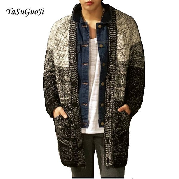 new arrival 2017 fashion contrast color single breasted winter sweatercoat men coarse wool twist sweater cardigan men ks9, White;black
new arrival 2017 fashion contrast color single breasted winter sweatercoat men coarse wool twist sweater cardigan men ks9, White;black