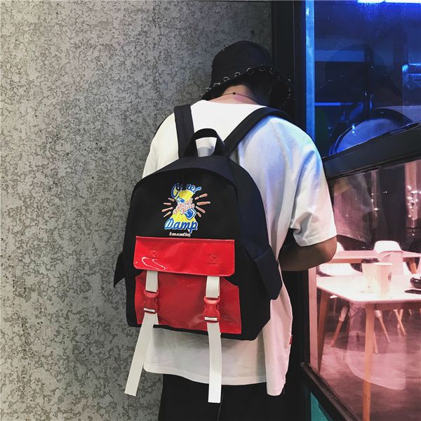 the new 2018 ribbon wind large capacity backpack wind bag printing college street crashed color bag
the new 2018 ribbon wind large capacity backpack wind bag printing college street crashed color bag