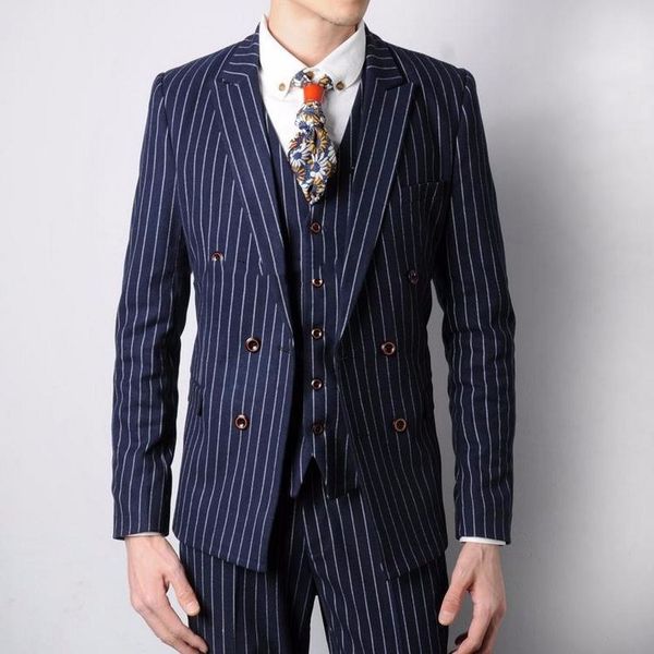 popular 2018 new arrival studio apparel vintage england style striped suit men double-breasted wedding suits for party 3-piece, White;black
popular 2018 new arrival studio apparel vintage england style striped suit men double-breasted wedding suits for party 3-piece, White;black
