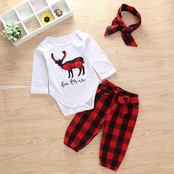 newborn baby girl clothes autumn clothing long sleeve christmas deer +cute lattice print pants and headband 3pcs outfits, White
newborn baby girl clothes autumn clothing long sleeve christmas deer +cute lattice print pants and headband 3pcs outfits, White