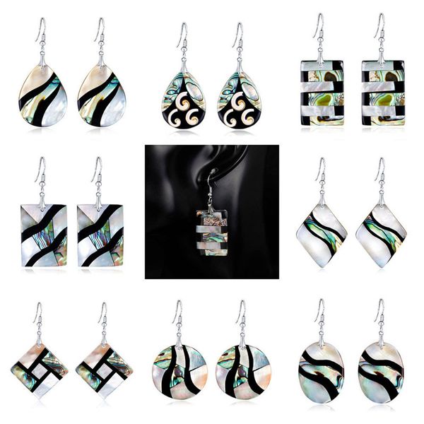 2019 new temperament natural abalone shell hook dangle earrings 1pair fashion earrings, Silver
2019 new temperament natural abalone shell hook dangle earrings 1pair fashion earrings, Silver