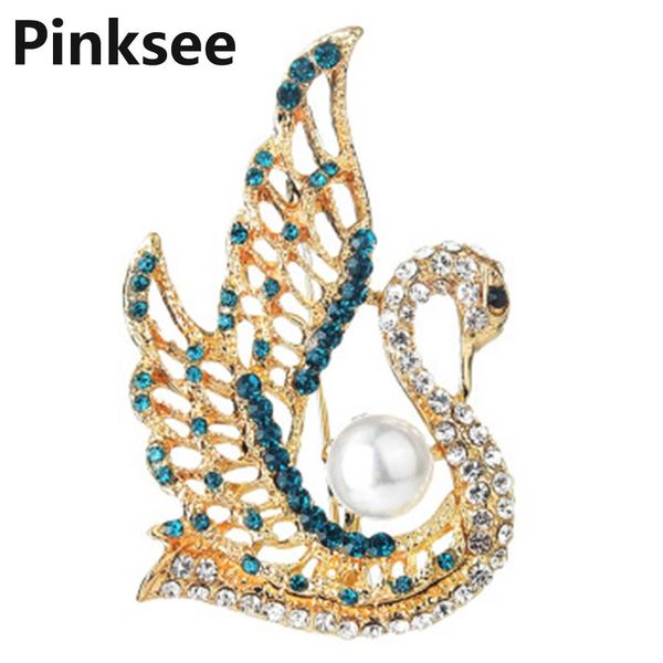 crystal swan brooches for women elegant imitation pearl pins brooch rhinestone dress corsage party jewelry accessories 2018, Gray
crystal swan brooches for women elegant imitation pearl pins brooch rhinestone dress corsage party jewelry accessories 2018, Gray
