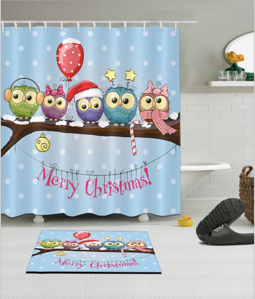 christmas owl pattern 3d print custom waterproof bathroom modern shower curtain polyester fabric bathroom curtain door mat sets
christmas owl pattern 3d print custom waterproof bathroom modern shower curtain polyester fabric bathroom curtain door mat sets