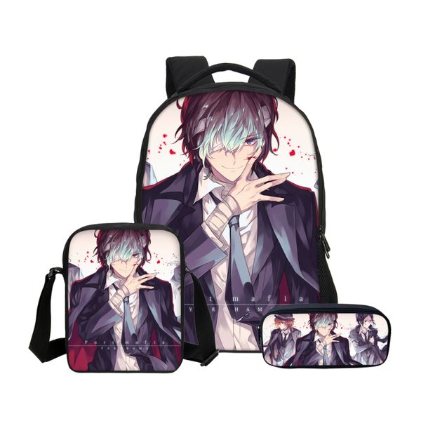 fashion anime design stray dogs 3d printing girls student backpacks set with shoulder bags pencil case boys school bookbag
fashion anime design stray dogs 3d printing girls student backpacks set with shoulder bags pencil case boys school bookbag