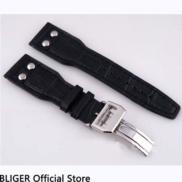 24mm 1pcs black genuine leather band with deployment steel buckle watch band fit for men's watch st18, Black;brown
24mm 1pcs black genuine leather band with deployment steel buckle watch band fit for men's watch st18, Black;brown
