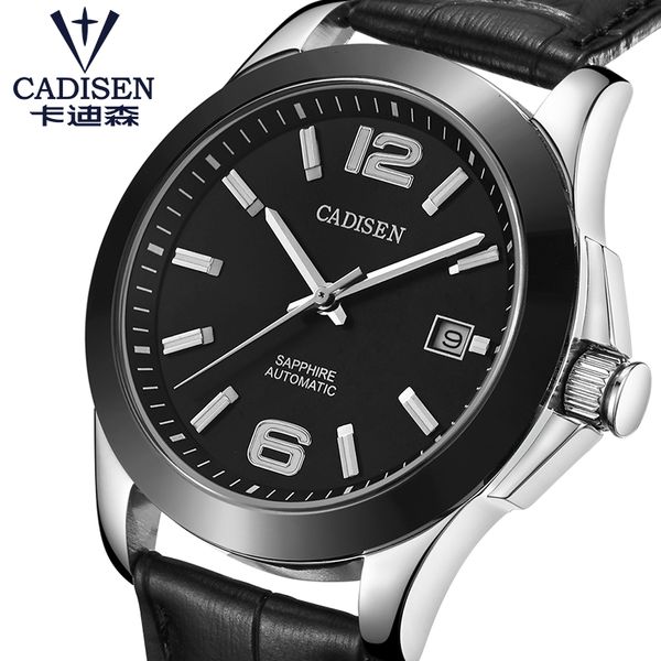 mens watches cadisen classic auto date automatic mechanical watch analog skeleton black leather man black ceramic wristwatch, Slivery;brown
mens watches cadisen classic auto date automatic mechanical watch analog skeleton black leather man black ceramic wristwatch, Slivery;brown