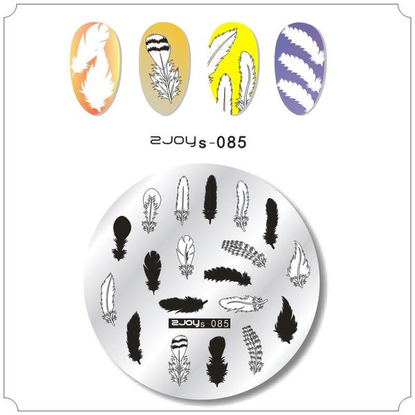 zjoy round nail stamping template feather animal flower tree pattern diy designs manicure stamp plate zjoys81-90, White
zjoy round nail stamping template feather animal flower tree pattern diy designs manicure stamp plate zjoys81-90, White