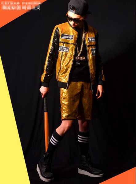 man han edition of the new boutique personality anchor bar singer stage costumes dance suit gold sequins splicing baseball uniform m - 2 xl, Black;red
man han edition of the new boutique personality anchor bar singer stage costumes dance suit gold sequins splicing baseball uniform m - 2 xl, Black;red