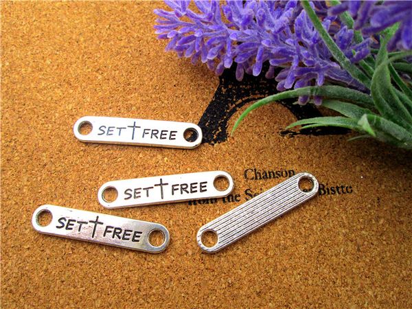 30pcs set charms--antique tibetan silver tone set charms pendant,set connector,38x8mm, Bronze;silver
30pcs set charms--antique tibetan silver tone set charms pendant,set connector,38x8mm, Bronze;silver