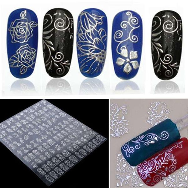 1 sheet 3d nail art stickers water decals metallic flowers stickers for nails mix designs nail tips decoration manicure tool, Black
1 sheet 3d nail art stickers water decals metallic flowers stickers for nails mix designs nail tips decoration manicure tool, Black