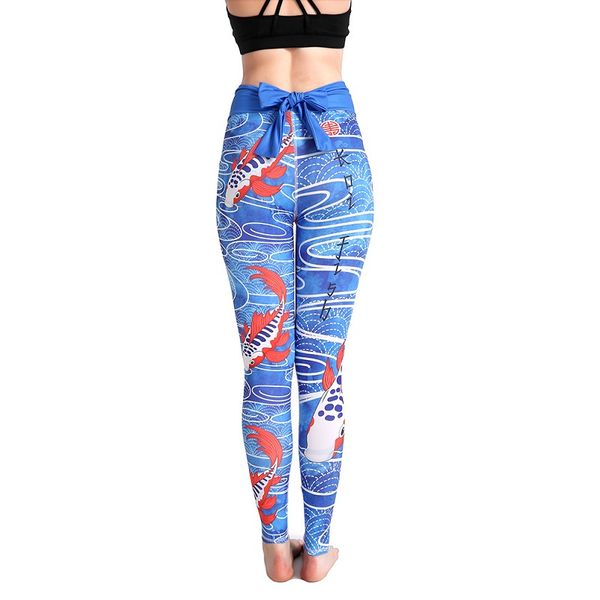carp pattern women's high waist yoga pants slim leggings sports tight pants for fitness running high elastic, White;red
carp pattern women's high waist yoga pants slim leggings sports tight pants for fitness running high elastic, White;red