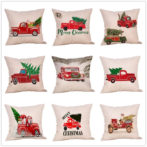 

pillow covers new christmas series car pattern sofa pillowcase manufacturers can be customized any pattern cushion cover