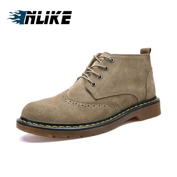 inlike leather ankle boots for men shoes spring autumn brogue fashion desert boots footwear rubber non slip winter, Black
inlike leather ankle boots for men shoes spring autumn brogue fashion desert boots footwear rubber non slip winter, Black