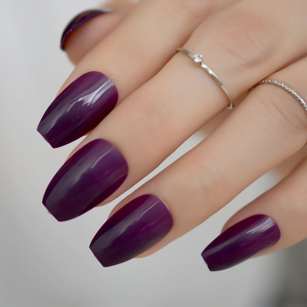 sugar grape purple false nails coffin shape full cover tips medium canival style arylica nails for ladies 24, Red;gold
sugar grape purple false nails coffin shape full cover tips medium canival style arylica nails for ladies 24, Red;gold