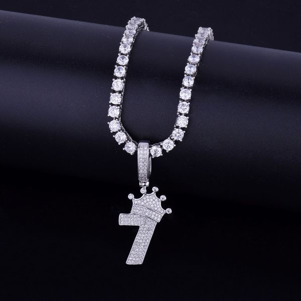 men/women hip hop jewelry bling necklace & pendant bubble number crown 5mm tennis chain three color for gift, Silver
men/women hip hop jewelry bling necklace & pendant bubble number crown 5mm tennis chain three color for gift, Silver