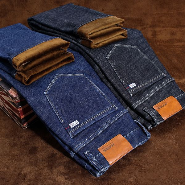 2018 fashion winter jeans for men vintage classical warm jeans casual business fleece pants thick velvet men, Blue
2018 fashion winter jeans for men vintage classical warm jeans casual business fleece pants thick velvet men, Blue