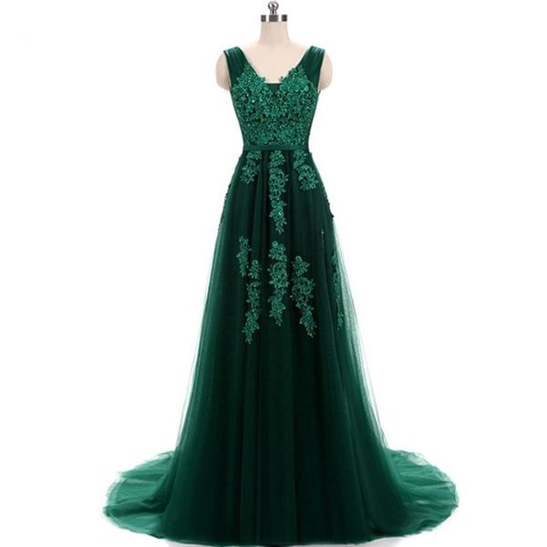 backless prom dresses custom beads a line evening sweep train lace gowns robe de mariée, Black
backless prom dresses custom beads a line evening sweep train lace gowns robe de mariée, Black