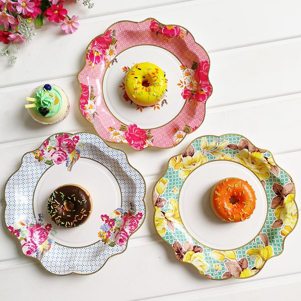 12pcs/set vintage floral 22cm paper plate party picnic dessert dishes multicolor tableware disposable wedding decor birthday
12pcs/set vintage floral 22cm paper plate party picnic dessert dishes multicolor tableware disposable wedding decor birthday