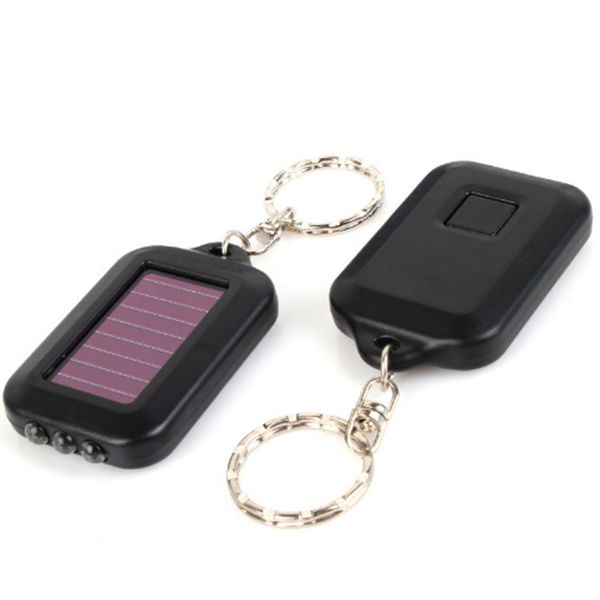 portable outdoor solar power 3 led light keychain keyring torch flashlight lamps, Silver 
portable outdoor solar power 3 led light keychain keyring torch flashlight lamps, Silver