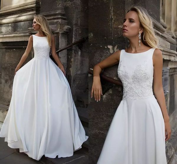 milla nova lace wedding dresses 2020 with appliqued boho backless satin a line wedding bridal gowns, White
milla nova lace wedding dresses 2020 with appliqued boho backless satin a line wedding bridal gowns, White