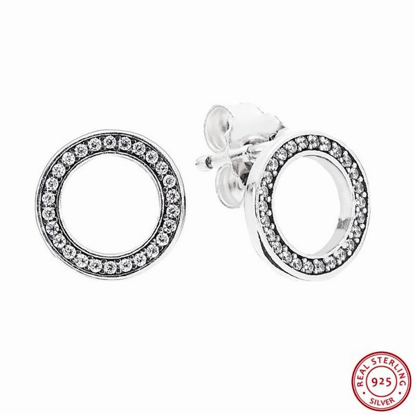 925 sterling silver forever stud earrings for women jewelry feature circular design embellished with shimmering clear cz fle038, Golden;silver
925 sterling silver forever stud earrings for women jewelry feature circular design embellished with shimmering clear cz fle038, Golden;silver