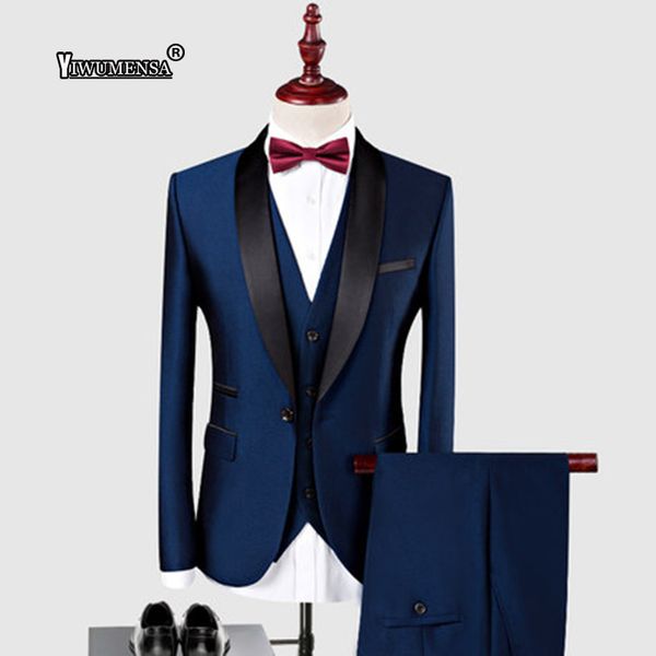 yiwumensa custom made shawl black lapel groom tuxedos wedding man blazer 3 piece (jacket+pants+vest) royal blue men's suit, White;black
yiwumensa custom made shawl black lapel groom tuxedos wedding man blazer 3 piece (jacket+pants+vest) royal blue men's suit, White;black