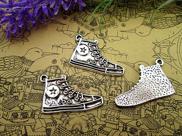30pcs--highbasketball shoe charm silver tone highbasketball shoe pendants 20 x 32 mm, Bronze;silver
30pcs--highbasketball shoe charm silver tone highbasketball shoe pendants 20 x 32 mm, Bronze;silver