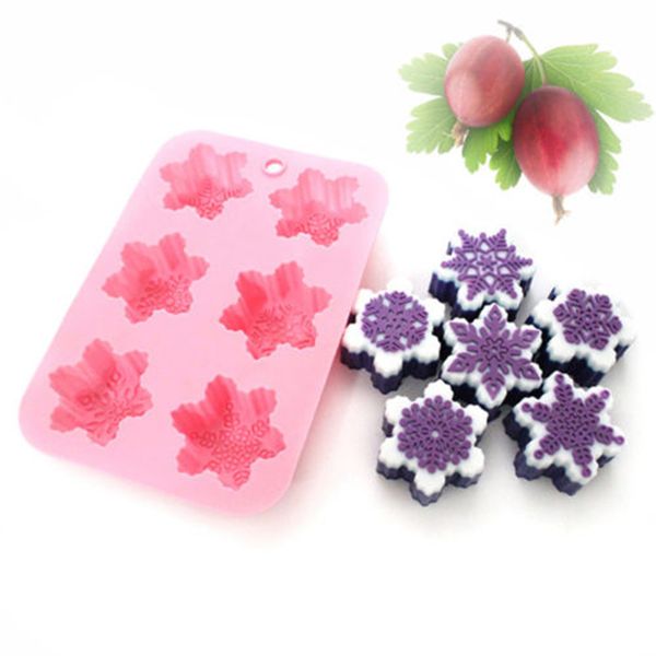 6 slots snowflakes silicone mold cake mold baking decorating chocolate diy handmade soap mould
6 slots snowflakes silicone mold cake mold baking decorating chocolate diy handmade soap mould